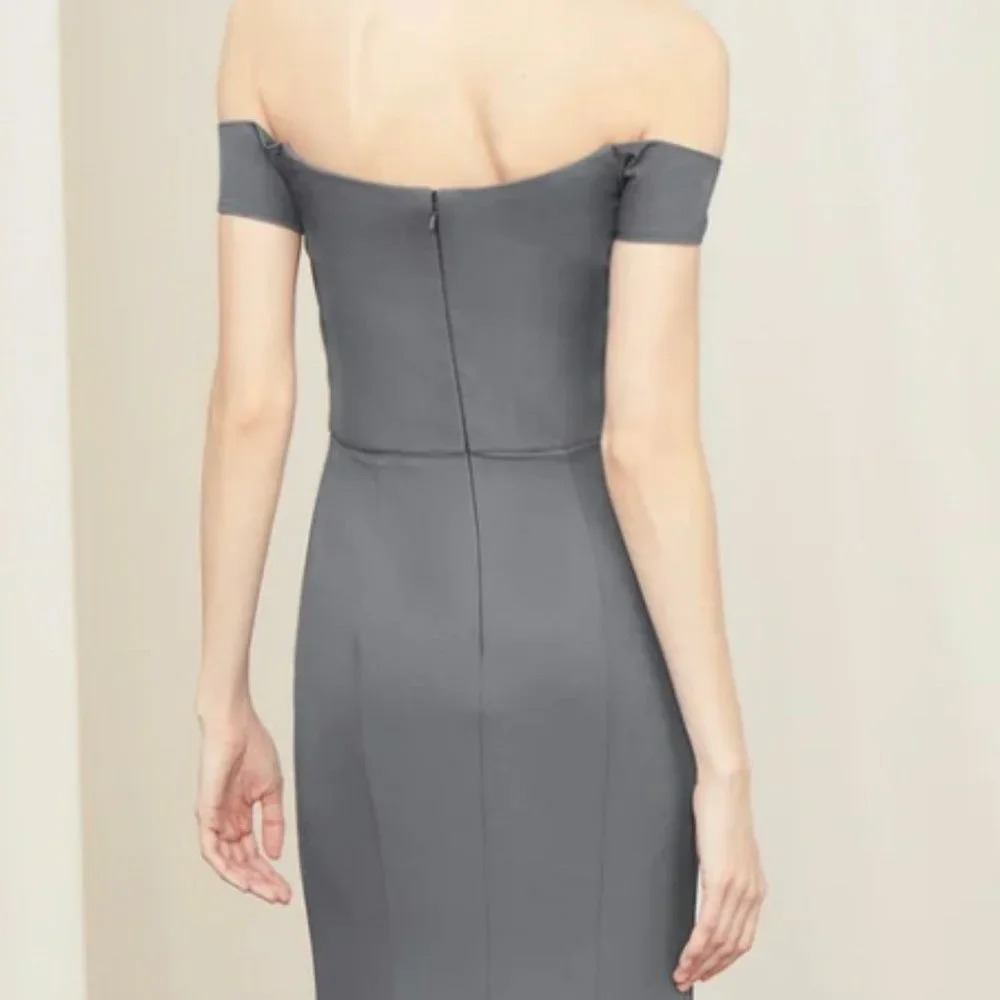 Amsale Eden long dress. Size 8 in Platinum color. Never been worn! - Picture 2 of 4